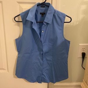 Talbots sleeveless blouse. Blue